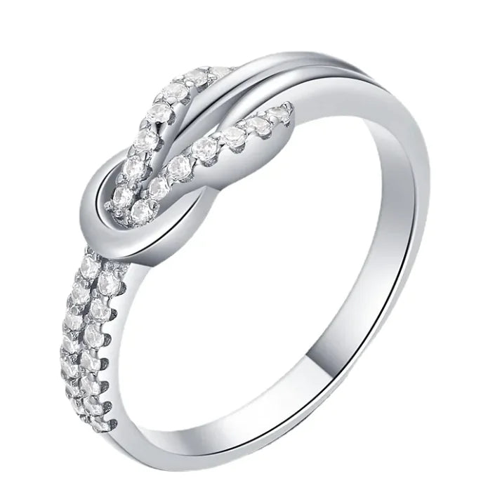 Elegant Silver Knot Ring
