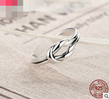 Elegant S925 Silver Knot Ring