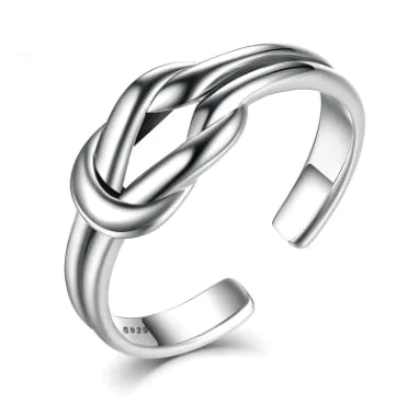 Elegant S925 Silver Knot Ring