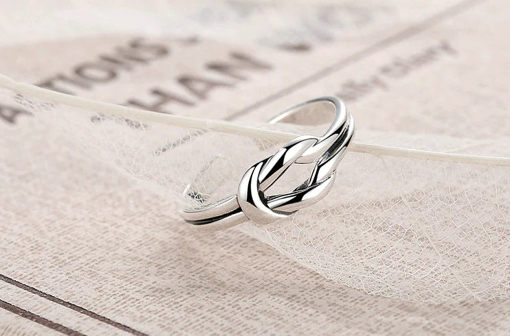 Elegant S925 Silver Knot Ring