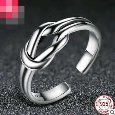Elegant S925 Silver Knot Ring