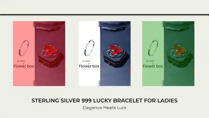 Sterling Silver 999 Lucky Bracelet for Ladies by@Outfy