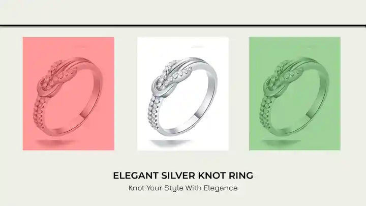 Elegant Silver Knot Ring by@Outfy