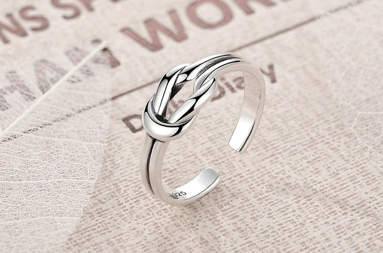 Elegant S925 Silver Knot Ring